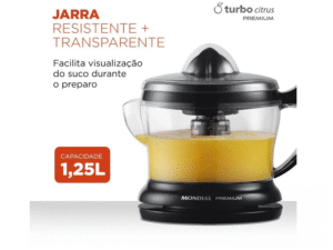 Espremedor de Frutas Mondial E-02 Premium - Elétrico 30W 1,25L Automático 220V - Imagem 3