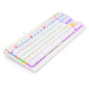 Teclado Mecânico Gamer Redragon Dark Avanger, K568W-R, Rainbow, Switch Blue, ABNT2, Branco Lunar White (PT-BLUE) - Imagem 2