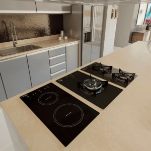 Cooktop a Gás Fischer 1 Boca Tripla Chama Fit Line Mesa Vidro Bivolt - Imagem 2