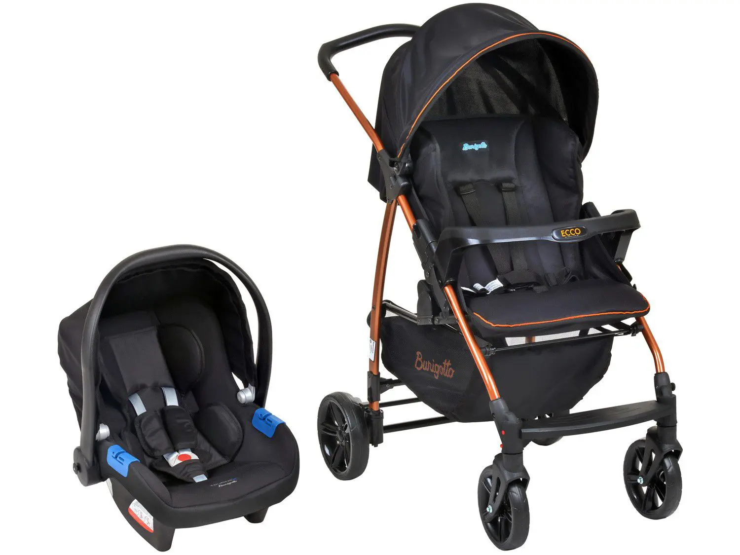 91da3d60419bafa3fe74bfbb31fd3941.png Carrinho de Bebê com Bebê Conforto Burigotto - Travel System Ecco 0 a 15kg - Imagem 1