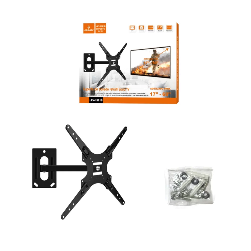91f6c55200b97341f99eea8e82abdb01.png Suporte Articulado de TV/Monitor 17" a 60" - Imagem 1