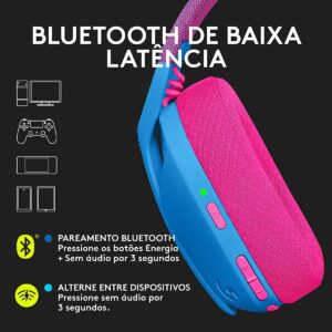 Headset Gamer Sem Fio Logitech G435 LIGHTSPEED - Azul - Imagem 6