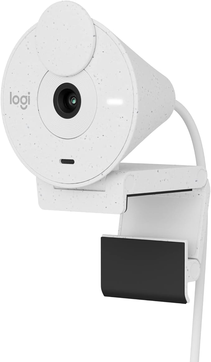 95d3e79ecc0a09d28acb3157a0b09f83.jpg Webcam Full Hd Brio 300 Branco Logitech Off White - Imagem 1