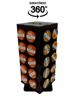 960229658315faf21c5c84e4109b75aa.jpg Suporte Porta Cápsulas De Café Três Corações Torre Giratória - Imagem 1