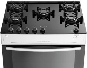 Fogão Atlas 5 Bocas Mônaco Top Glass Branco Com Acendimento Automático - Imagem 3