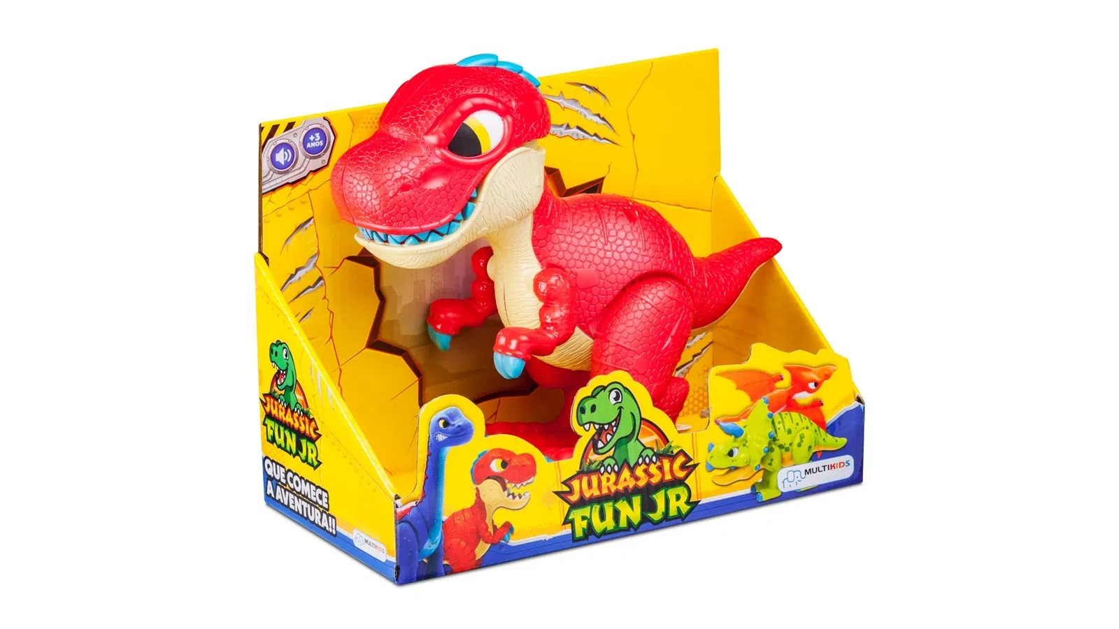 9ae91c2889fefd14393e40e9e44468af.png Jurassic Fun Junior T-Rex Com Som Multikids BR1468 - Imagem 1