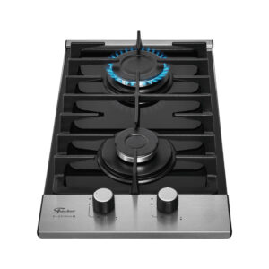 Cooktop a Gás Fischer 2 Bocas Platinium com Trempe de ferro fundido Mesa Vidro Bivolt - Imagem 2