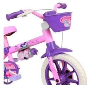 Bicicleta Infantil Nathor Aro 12 Menina Cat com Rodinhas Laterais - Imagem 2