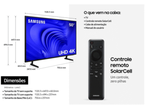 Smart TV 50” 4K UHD LED Samsung 50DU7700 - Wi-Fi Bluetooth Alexa 3 HDMI - Imagem 3