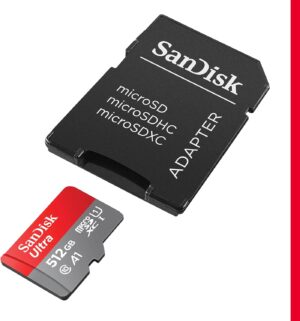 Cartao de Memoria Sandisk Ultra 512GB Micro SD Sdxc Uhs-i Classe 10 C/ Adaptador - SDSQUAC-512G-GN6MA - Imagem 2