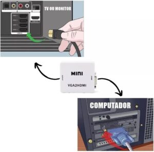 Conversor Adaptador VGA para HDMI Compatível com computador, notebook - Imagem 5