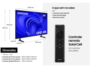 SMART TV 65 UHD 4K LED SAMSUNG 65DU7700 PRETO 65 - Imagem 7