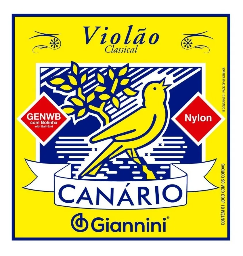 a33d143fdb42f8aa7c43b8646a6232c1.png Corda Giannini para Violão Aço com Bolinha Série Canário - Imagem 1