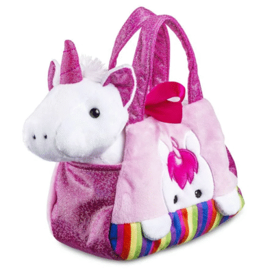 Pelúcia Cutie Handbags Unicórnio Rosa Multikids BR1711