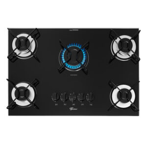 Cooktop a Gás Fischer 5 Bocas Fit Line Trempe Esmaltada Aramado