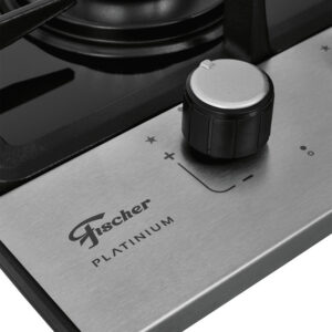 Cooktop a Gás Fischer 2 Bocas Platinium com Trempe de ferro fundido Mesa Vidro Bivolt - Imagem 5
