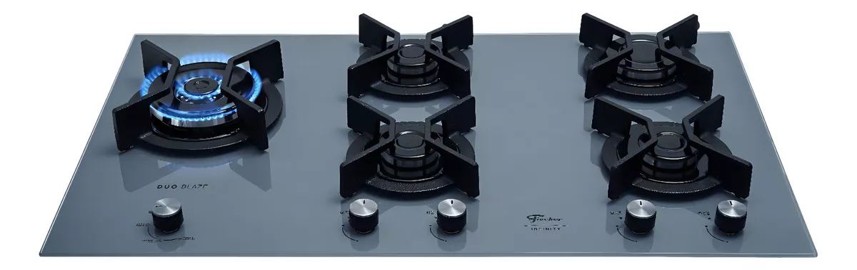 a988362b8fbcc65f4329161a481f9fdb.png Cooktop a Gás Fischer 5 Bocas Tripla Chama Infinity Duo com Trempe de ferro fundido Mesa Vidro Bivolt - Imagem 1