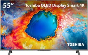 Smart TV QLED 55" 4K Toshiba 55C450NS Google TV 3 HDMI 2 USB Wi-Fi - TB035M