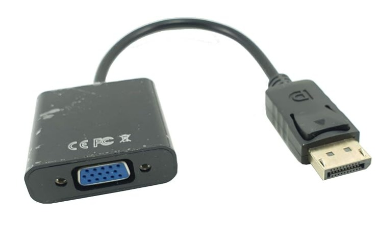 aac41717405241662fc498a1ebbdbd75.jpeg Adaptador Display Port para VGA 15Cm - Imagem 1