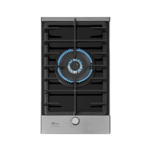Cooktop a Gás Fischer 1 Boca Tripla Chama Platinium com Trempe de ferro fundido Mesa Vidro Bivolt