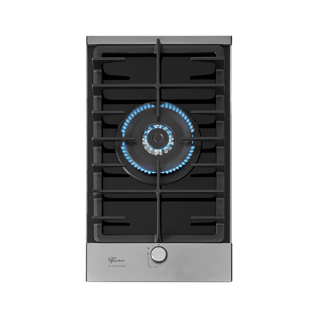 ab812d33587a34551ce3d48160d6185f.jpg Cooktop a Gás Fischer 1 Boca Tripla Chama Platinium com Trempe de ferro fundido Mesa Vidro Bivolt - Imagem 1