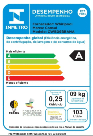 Máquina de Lavar Consul 9 kg Branca com Dosagem Econômica e Ciclo Edredom - CWB09BB - Imagem 10