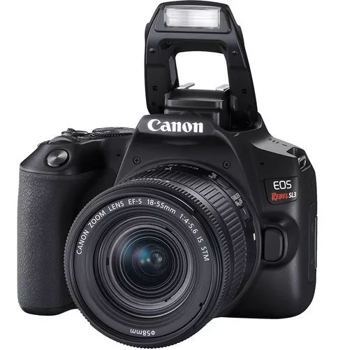 aed0228b57e6c290cac03ff90edf6ad0.png Câmera Canon EOS Rebel Kit SL3 com Lente 18-55mm IS STM DSLR cor preto - Imagem 1