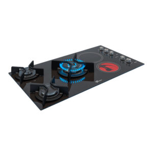 Cooktop Gás/Elétrico Fischer 5 Bocas Tripla Chama TOP com Trempe de ferro fundido Vitrocerâmica 220V - Imagem 3