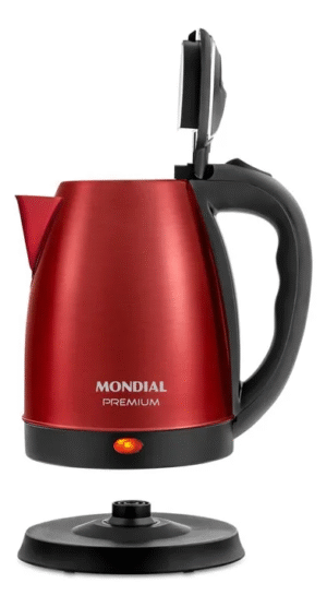 Chaleira Elétrica Pratic Mondial Vermelho/inox 1500w Ce-06-r Cor Vermelho 220V - Imagem 6