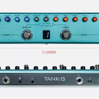 Pedaleira M-vave Tank-g Pedal De Guitarra Cor Verde-claro