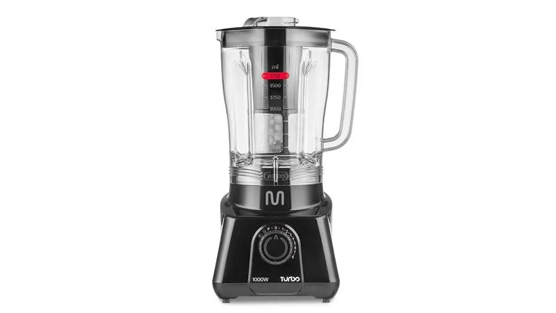 b2e04b2b9c3657b938efefa6492586be.png Liquidificador 2,6L Turbo Preto 1000w-220v c/ 8 Velocidades Multi Home - LQ1002 - Imagem 1