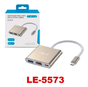 Adaptador Hdmi 4k Tipo C Usb 3.0 Conversor 3 Em 1 It Blue LE-5573 - Imagem 3