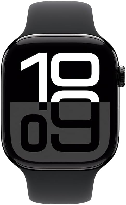 b478e42e2cb5c26e5ff64dd8040313cc.jpg Apple Watch Series 10 GPS Caixa Preta Brilhante de Alumínio 42mm Pulseira Esportiva Preta P/M - Imagem 1