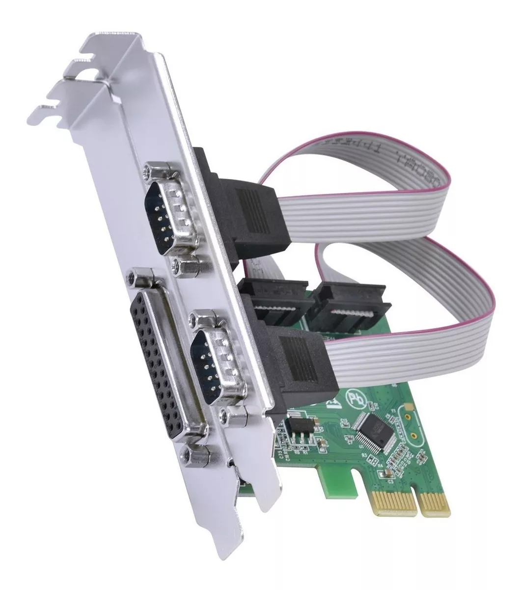 b519aadb46c5675bcc6892ef6dc2cccc.png Placa Serial Rs232 Pci-e Express X1 Com 2 Portas Serial Db9 - Imagem 1