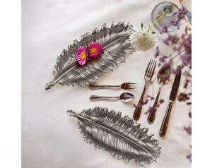 Centro De Mesa Silver Leaf Up Home - UD356 - Imagem 5