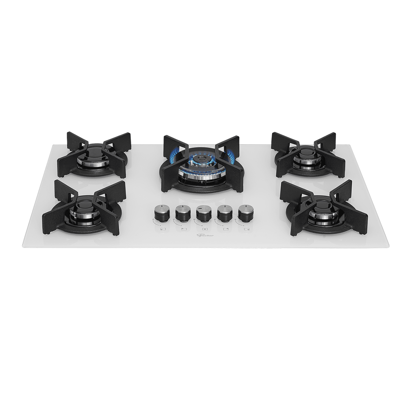 b7e2e6d685cdedea79b9f133f392f8ad.png Cooktop a Gás Fischer 5 Bocas, Branco, Tripla Chama Infinity com Trempe de ferro fundido Mesa Vidro Bivolt - Imagem 1