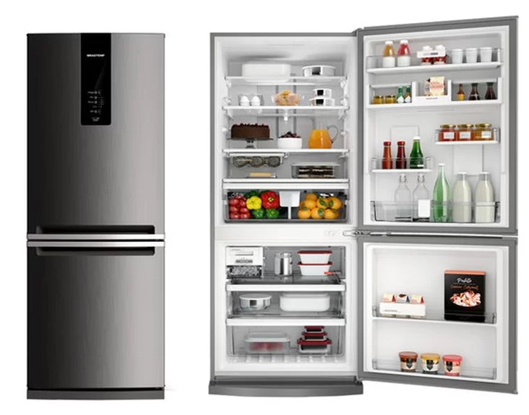 b829070b1f5a05806f545456acc41fff.jpg Geladeira Brastemp Frost Free Inverse com Turbo Ice, Inox, 443L - BRE57AK 220V - Imagem 1