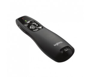 Apresentador sem fio Logitech R400 com Laser Pointer Vermelho, Conexão USB e Pilha Inclusa