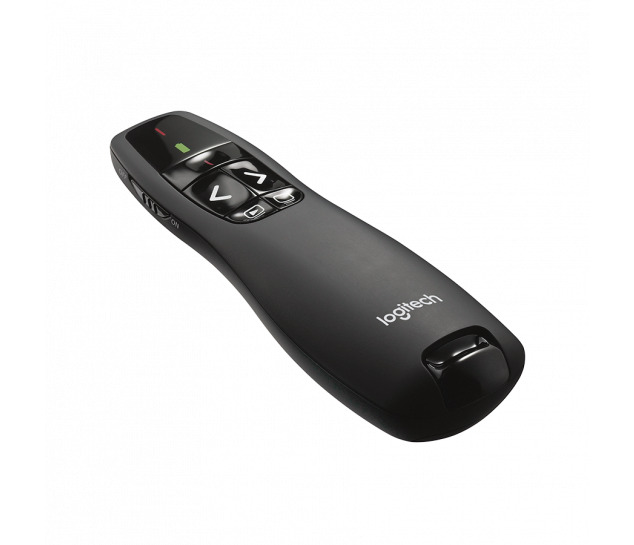ba3de770293fa7874f8d873a40076466.jpg Apresentador sem fio Logitech R400 com Laser Pointer Vermelho, Conexão USB e Pilha Inclusa - Imagem 1