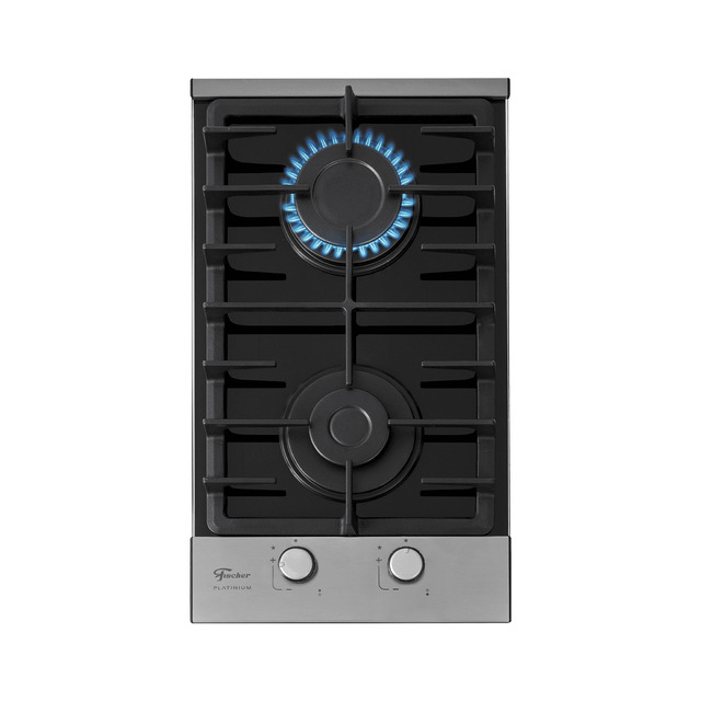 bba16be978e4520def8b68a1b838aeee.jpg Cooktop a Gás Fischer 2 Bocas Platinium com Trempe de ferro fundido Mesa Vidro Bivolt - Imagem 1