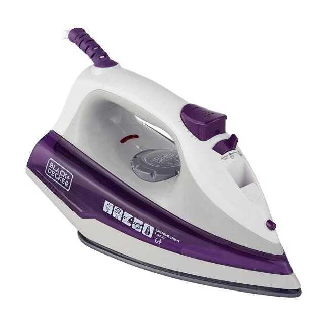 bc20610b38ce8b800600d93159da3435.jpg Ferro de Passar a Vapor FX1000 B2 Branco com Lilas Black/Decker - Imagem 1