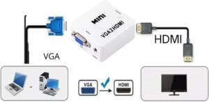 Conversor Adaptador VGA para HDMI Compatível com computador, notebook - Imagem 3