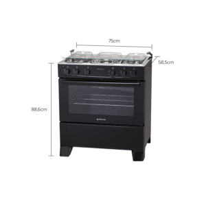 Fogão 5 Bocas Preto com Mesa Inox Atlas Mônaco Plus Bivolt - Imagem 5