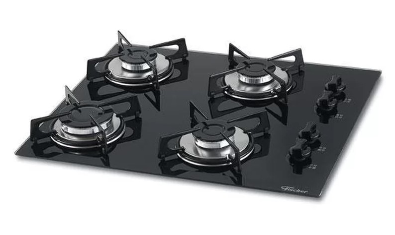 bedd0a331b2d9d147b8dc679a3cb0562.jpg Cooktop a Gás 4 Bocas Fischer, Mesa de Vidro 220V - Imagem 1