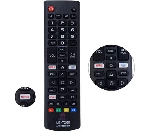 bf552918cdb06f7a0c525556290ff437.jpg Controle para TV Compatível LG LE-7260 - Imagem 1