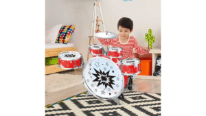 Super Bateria Rock Star Vermelho Dó Ré Mi Fun Multikids BR1533 - Imagem 3