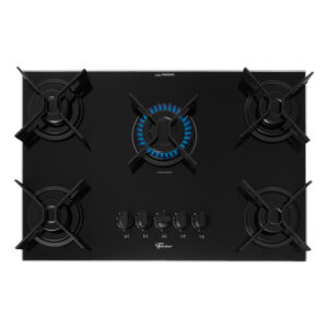 Cooktop a Gás Fischer 5 Bocas Fit Line Trempe Iron