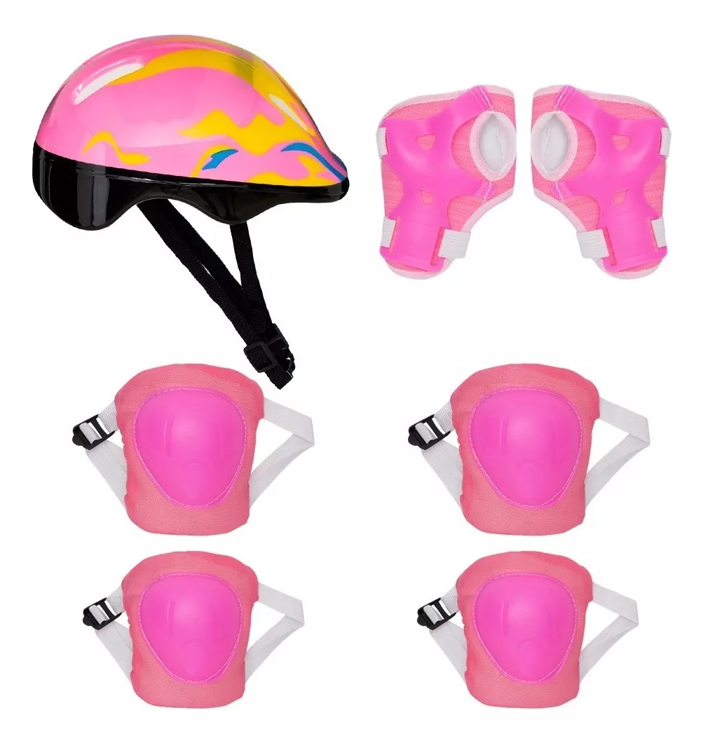 c951e7952cb564c401d70142f32fb059.png Kit Protecao Com Capacete Zippy - Rosa - Imagem 1