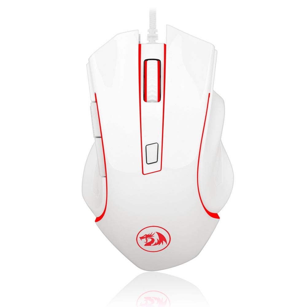 cb0abe7c75e5b4ca2d54f1c4a6654801.jpg Mouse Gamer Redragon Nothosaur M606W, 3200DPI, Com LED, Branco - Imagem 1
