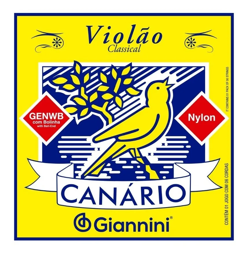 ccc22e2c361129155be83784c665e3ae.png Encordoamento Giannini p/ Violão Nylon Canário GENWB c/ Bolinha - Imagem 1